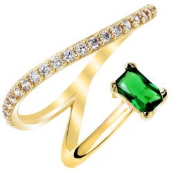 Χρυσό δαχτυλίδι Κ14 με ζιργκόν